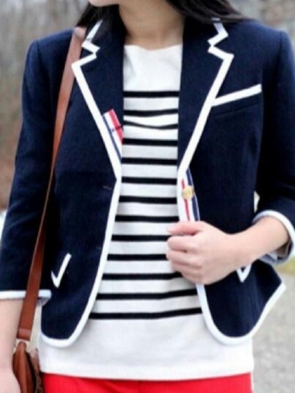 Thom Browne For Neiman Marcus Target Collab Navy Nautical Wool Blazer Rare XS